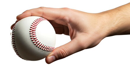 Pitching and Catching Baseball Action Closeup transparent background


