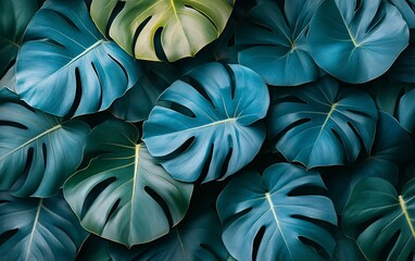 vibrant monstera leaf collection for nature and botanical designs