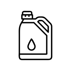 Oil-can vector icon, simple line design, for industrial use