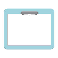 使い勝手の良いシンプルなタッチのカルテ、クリップボード＿横向き＿水色
