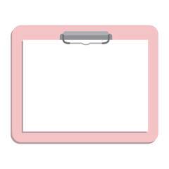 使い勝手の良いシンプルなタッチのカルテ、クリップボード＿横向き＿ピンク美容・産婦人科
