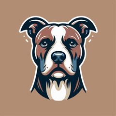 pit bull dog vector illustration 