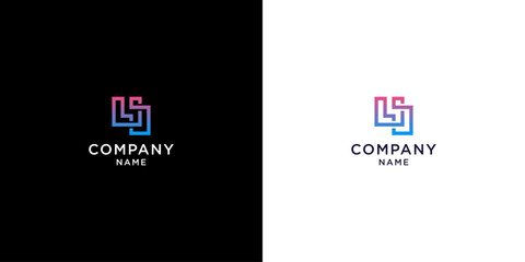 modern letter ls logo design