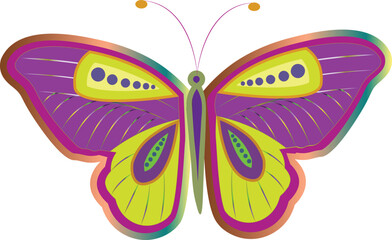 Multicolor butterfly vector transparent background. Delicate Colorful Butterfly Sketche Minimalist Line Art Design Featuring Soft, Artistic Insects for Nature-Inspired Wall Decor, Stationery, Tattoos