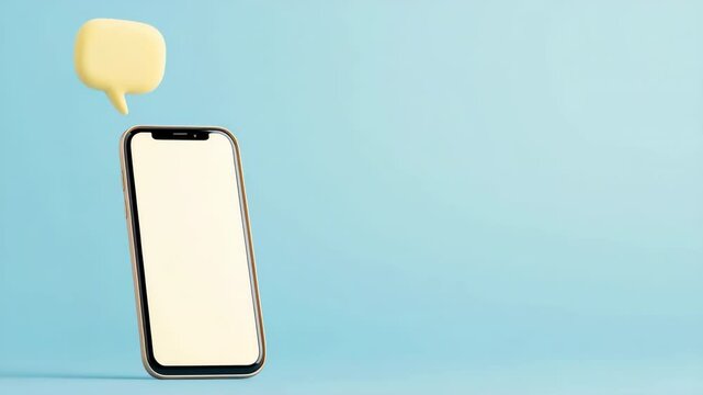 A phone is placed on top of a yellow bubble, creating a playful and whimsical scene. The bubble is large and yellow, while the phone is small and silver. Concept of fun and lightheartedness