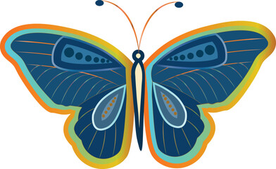 Multicolor butterfly vector transparent background. Delicate Colorful Butterfly Sketche Minimalist Line Art Design Featuring Soft, Artistic Insects for Nature-Inspired Wall Decor, Stationery, Tattoos