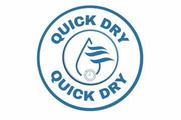 Quick dry stamp vector, Quick dry label, stamp, design, logo, icon, illustration, Vector water, dryer for advertising, marketing and promotion concept	