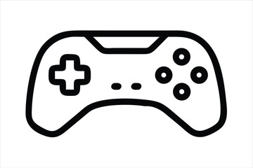 Vector Illustration of Gaming Controller in Modern Line Art Style