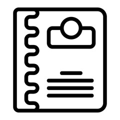 Mom’s Recipes Book Line Icon