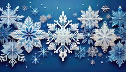 Wintery Holiday Card with Abstract Snowflakes, Radiating Festive Spirit and Winter Chill, Enhancing Interior Decor or Artistic Endeavors.
