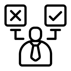 Decision Maker Line Icon