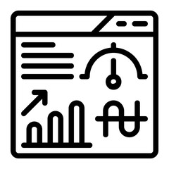 Performance Dashboard Line Icon
