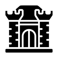 Castle walls Solid Icon