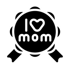 Mom Badge Solid Icon