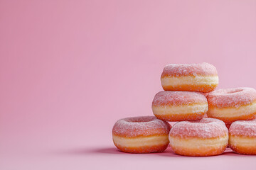 pink and white donuts