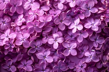 Purple lilac flowers as a background Syringa vulgaris. Generative AI