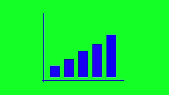 Business growth concept in graph chart showing marketing sales profit increasing to future target . growing business concept. Clean Hi-tech style technology chart with a grid.