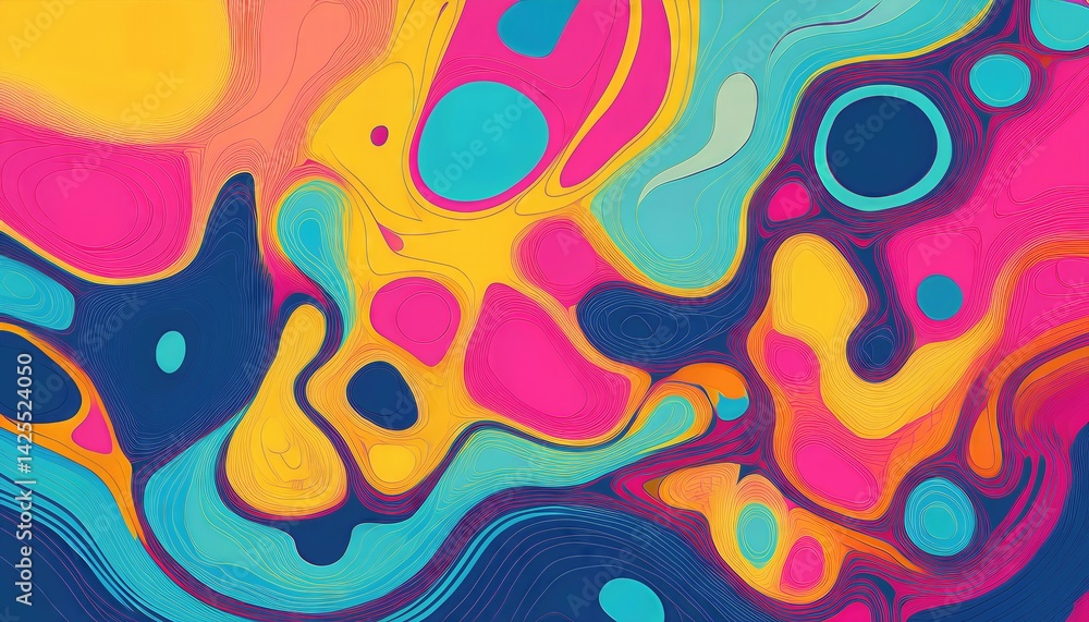 Aufkleber vibrant kaleidoscope an explosion of colors and geometric forms creating a mesmerizing artistic symp