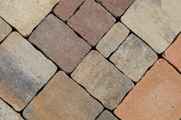 Outdoor Patio Garden Tiles Bricks Diagonal Rough Edges