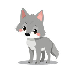 Beautiful Cute Little Wolf Illustration