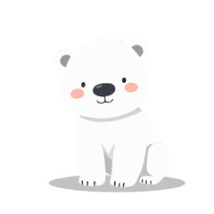 Simplified Cute Little Pollar Bear 