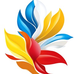 Naklejka premium Vibrant abstract floral design with blended colors.