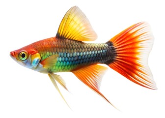 Swordtail fish isolated on white background