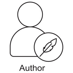 Author icon, The Art of Storytelling: Unveiling the Author's Journey, Mastering the Craft of Writing Insights from Renowned Authors, vector