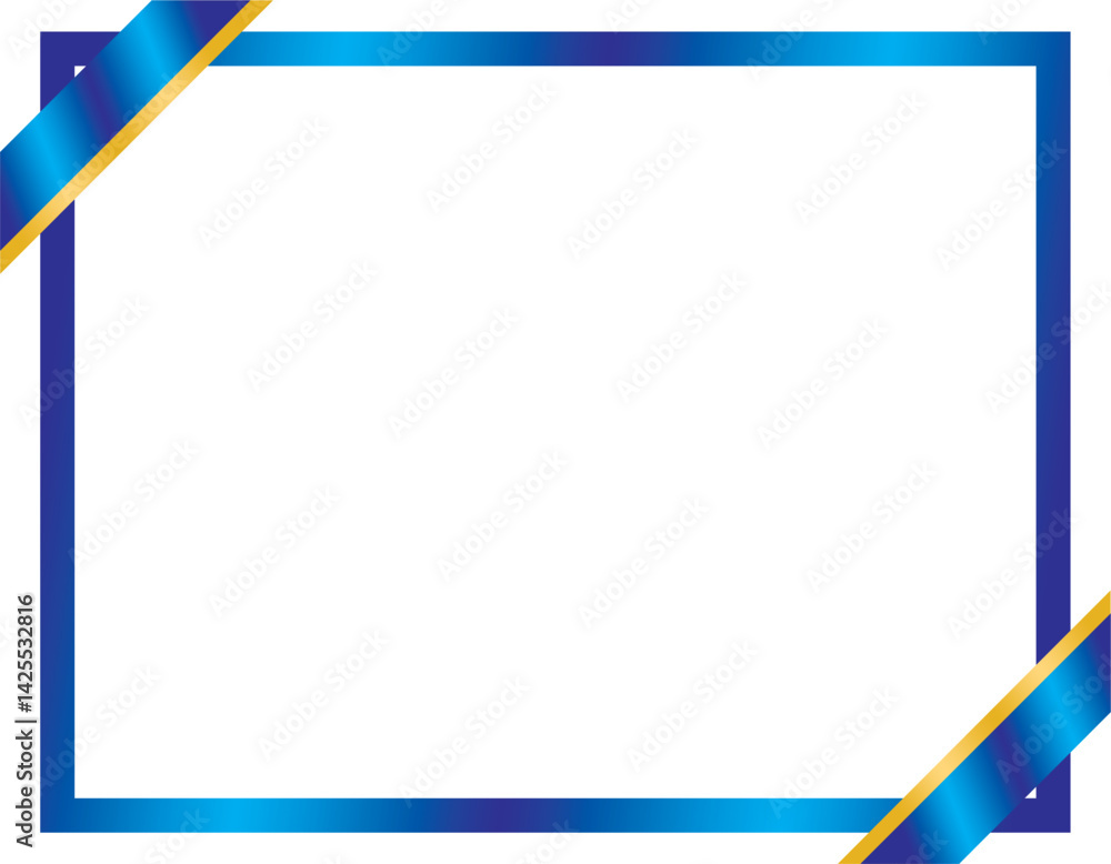 Poster certificate border template vector design