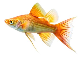 Swordtail fish isolated on white background