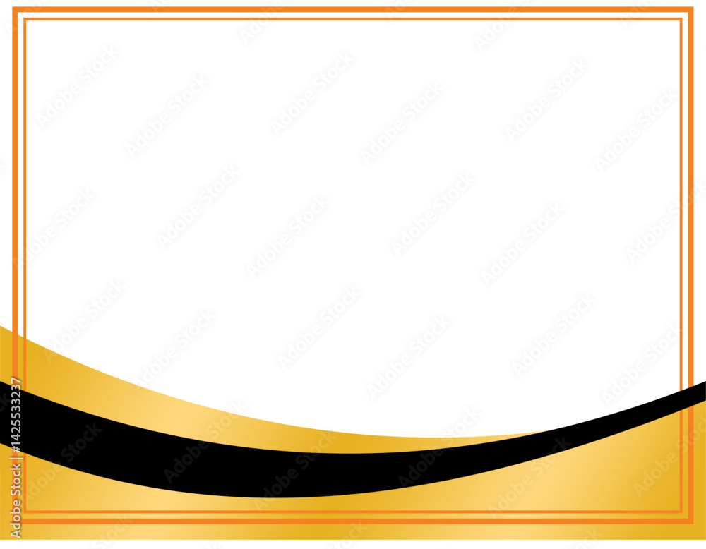 Poster certificate border template vector design