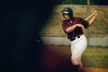 Passion for baseball captured in powerful swing during intense game