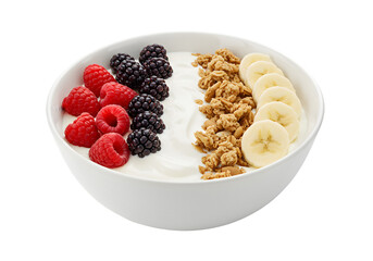 Delicious Yogurt Parfait Recipe: Berries, Granola & Banana transparent background
