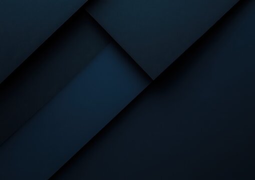 Fototapeta Dark, layered, geometric background.  Deep navy blue, overlapping, abstract shapes create a modern, sophisticated, and minimalist design