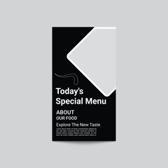 Minimalist Food Menu Design Template With Image Placeholder For Restaurant Promotion