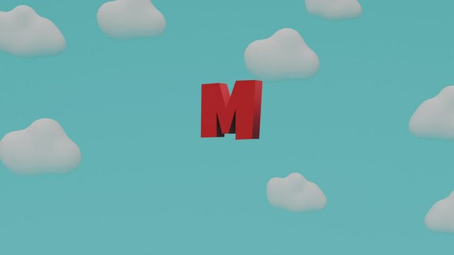 A fun and colorful animation showing the letter M for early childhood learning.