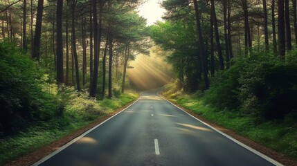 Fototapeta premium road in the forest