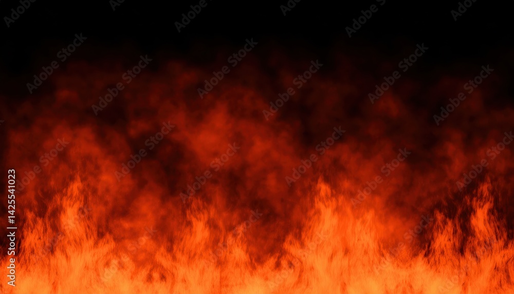 Poster intense fiery halloween background texture with glowing red flames and dark smoke for web design, po