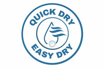 Quick dry stamp vector, easy dry, Quick dry label, stamp, design, logo, icon, illustration, Vector water, dryer for advertising, marketing and promotion concept on white background 