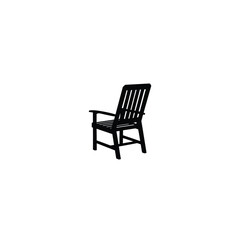chair on silhouette on white background