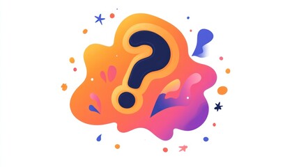 Colorful question mark graphic