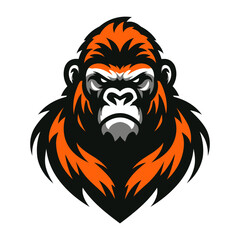 Gorilla vector and illustration isolated on white background.