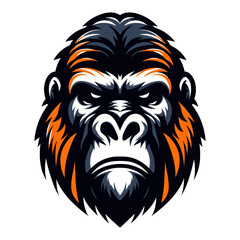 Gorilla vector and illustration isolated on white background.