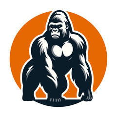 Gorilla vector and illustration isolated on white background.