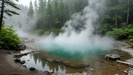 waterfall in the mountains