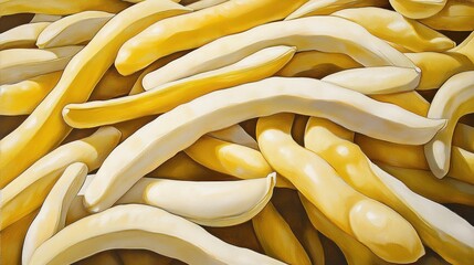 Yellow pickled beans close-up