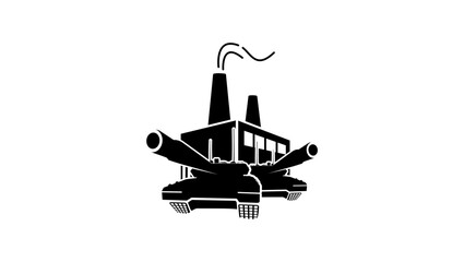 military industry, black isolated silhouette