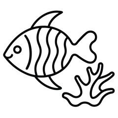 vector illustration of a fish