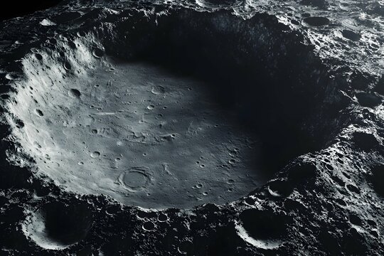 Lunar landscape template showcases intricate crater designs, ideal for captivating space projects.