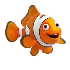 Colorful clownfish swims happily through vibrant coral reef in clear ocean waters